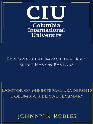 cover image of Exploring the Impact the Holy Spirit Has on Pastors